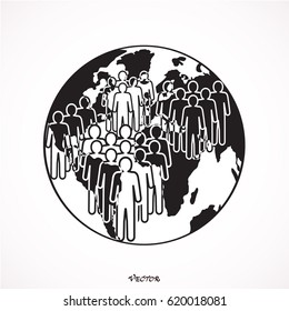 Population of Our World vector