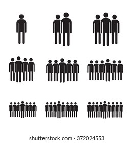 Population People Icon Illustration Design