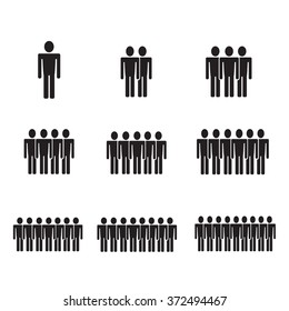 Population People Icon Illustration design - Shutterstock ID 372494467