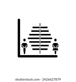 population pyramid concept line icon. Simple element illustration. population pyramid concept outline symbol design.