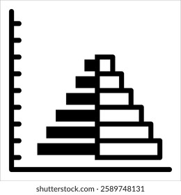 Population Pyramid Icon Element For Design