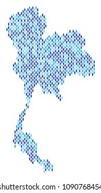 Population Thailand map. Demography vector collage of Thailand map designed of human elements. Abstract social scheme of national audience cartography. Demographic map in blue color shades.
