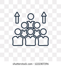 Population vector outline icon isolated on transparent background, high quality linear Population transparency concept can be used web and mobile