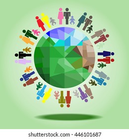 The population of the world, vector illustration