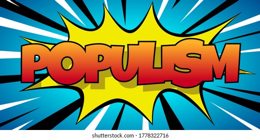 Populism word in comic style 