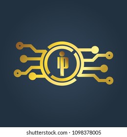 Populous logo. Cryptocurrency concept. Vector.