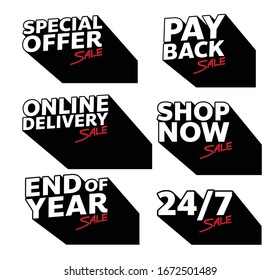 popup blackfriday sale shop promotion tag design for marketing