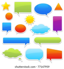 pop-up bubble with shadow on white background many styles in vector format.