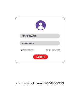 Ilustração da tela de login pop-up com campos de e-mail e senha, caixa de seleção lembrar-me, botão de login e fundo da interface do usuário digital futurista.