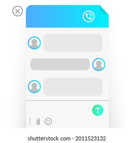 A pop-up online window to help the user. Chat bot for communication in the mobile smartphone app and on the website. Feedback template. Vector.