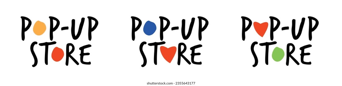 Tienda emergente con fondo blanco