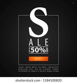 A pop-up window with the discount. 50% off