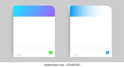 Ventana emergente. Ayuda del usuario en línea. Conversar con el asistente virtual del robot a través de mensajes. Asistencia al cliente. Ilustración moderna de vectores de plantilla en blanco.