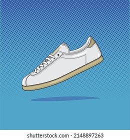 por art style retro sneaker 