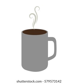 porcelain big mug with coffee