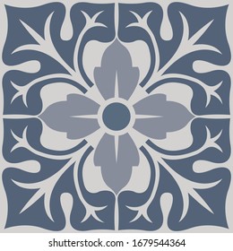 Diseño cerámico de porcelana, sin fisuras de motivos florales.