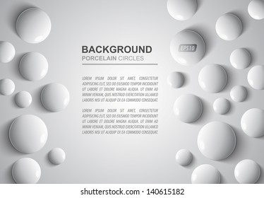 porcelain circles - abstract background eps10