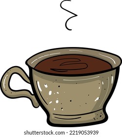 Porcelain Cup with Hot Drink