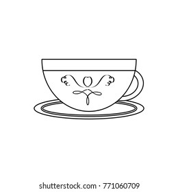 porcelain cup with saucer kitchen