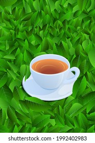 Porcelain cup tea, vector illustration EPS 10