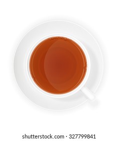 porcelain cup of tea vector illustration isolated on white background