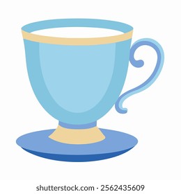 porcelain cup vector icon on white background