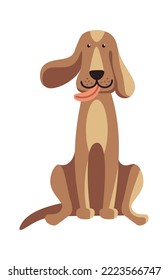 Porcelain hound dog Animal icon. Vector illustration