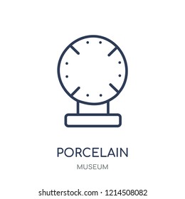 Porcelain icon. Porcelain linear symbol design from Museum collection. Simple outline element vector illustration on white background.