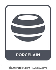 porcelain icon vector on white background, porcelain trendy filled icons from Museum collection, porcelain simple element illustration