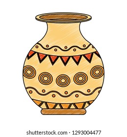 Porcelain jar isolated scribble