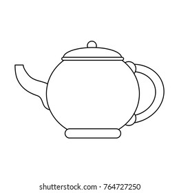 Porcelain kettle isolated