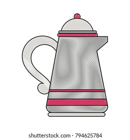 Porcelain kettle isolated