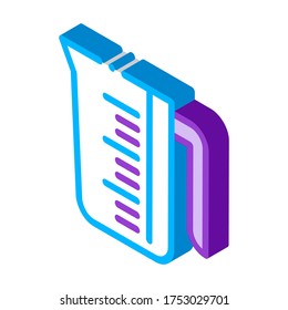 Porcelain Laundry Service Cup vector isometric sign. color isolated symbol illustration