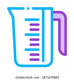 Porcelain Laundry Service Cup Vector Line Icon. Measuring Cup, Water Bowl Washing Clothes Linear Pictogram. Laundromat, Dry-Cleaning, Launderette, Stain Removal Illustration