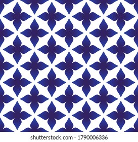 porcelain pattern, ceramic seamless decor, blue and white modern background for design, chinaware, pottery, earthenware, ceiling, texture, indigo, textile, batik, beautiful China wallpaper, vector