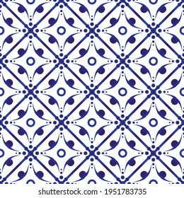 porcelain pattern, ceramic seamless decor, blue and white modern background for design, chinaware, pottery, earthenware, mosaic, texture, indigo, textile, batik, beautiful, China wallpaper, vector