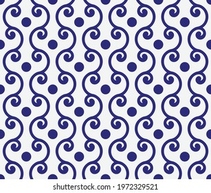 porcelain pattern, ceramic seamless decor, blue and white modern background for design, chinaware, pottery, earthenware, ceiling, texture, indigo, textile, batik, beautiful China wallpaper, vector