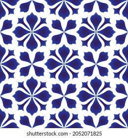 porcelain pattern, ceramic seamless decor, blue and white modern background for design, chinaware, pottery, earthenware, mosaic, texture, indigo, textile, batik, beautiful, China wallpaper, vector
