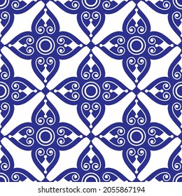 porcelain pattern, ceramic seamless decor, blue and white modern background for design, chinaware, pottery, earthenware, mosaic, texture, indigo, textile, batik, beautiful, China wallpaper, vector
