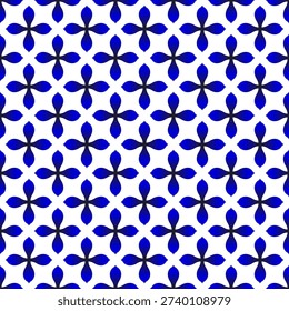 Porcelain pattern. Chinese ceramic background. Blue and white pottery backdrop modern design. Indigo wallpaper. Chinaware seamless vector illustration.