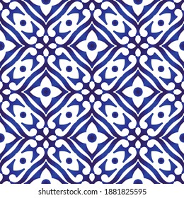 porcelain pattern with flower, ceramic seamless decor, blue and white modern background for design, chinaware, pottery, earthenware, mosaic, indigo, textile, batik, beautiful China wallpaper, vector