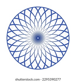 Porcelain plate with traditional blue on white design in Asian style. design pattern for background, plate, dish, bowl, lid, tray, salver, vector illustration art embroidery. flower border plate.