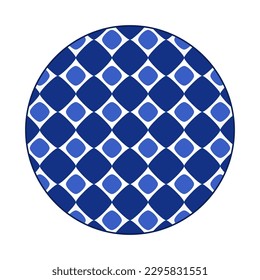 Porcelain plate with traditional blue on white design in Asian style. design pattern for background, plate, dish, bowl, lid, tray, salver, vector illustration art embroidery. smooth diamond plate. 