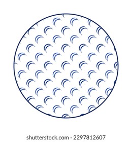 Porcelain plate with traditional blue on white design in Asian style. design pattern for background, plate, dish, bowl, lid, tray, salver, vector illustration art embroidery. double curve plate.