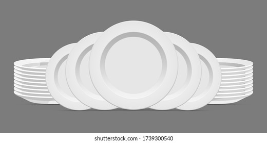 Porcelain plate vector design illustration isolated on background