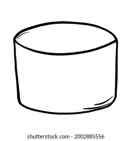 Porcelana Ramekin bakeware mano vectorial ilustración de utensilios de cocina aislados en fondo blanco 