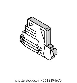 porcelain tableware isometric icon vector. porcelain tableware sign. isolated symbol illustration