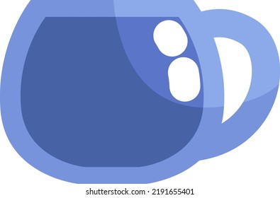 Porcelain tea cup, illustration, vector on a white background.