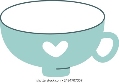 Porcelain Tea Cup vector illustration