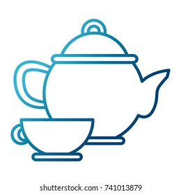 Porcelain teapot and cup utensil